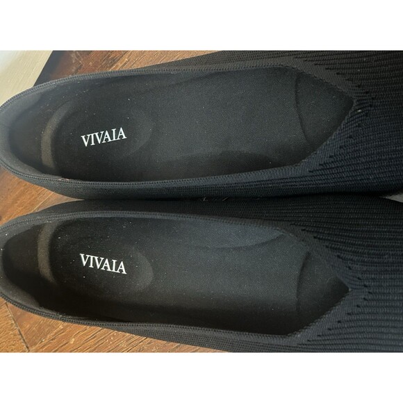 NWOT Vivaia Margot Square-Toe Black Cushioned Slip on Size 38.5 / 7.5 Business - Picture 3 of 9